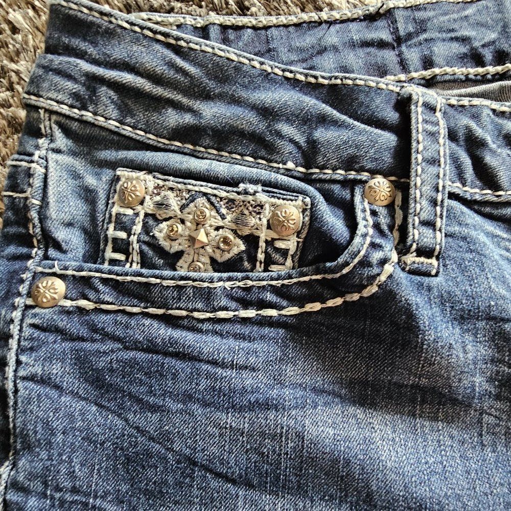 Women's Juniors Soundgirl Bootcut Jeans Medium Wash size 1 / 2 - Picture 5 of 9